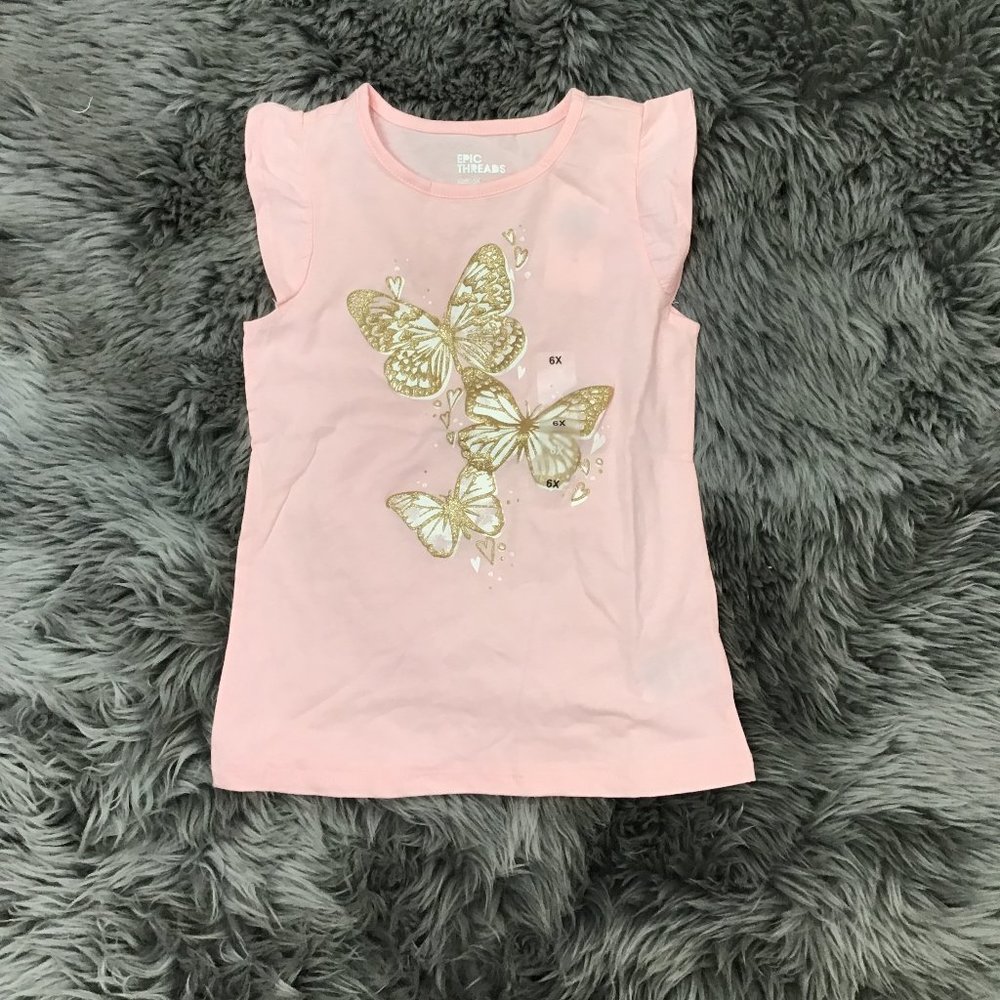 Epic Threads | Girl's Butterfly T-shirt | Pink | Various Sizes